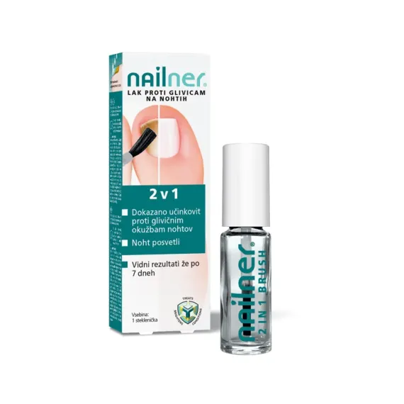 Nailner Brush, lak proti glivicam na nohtih 2 v 1, 5 ml 
