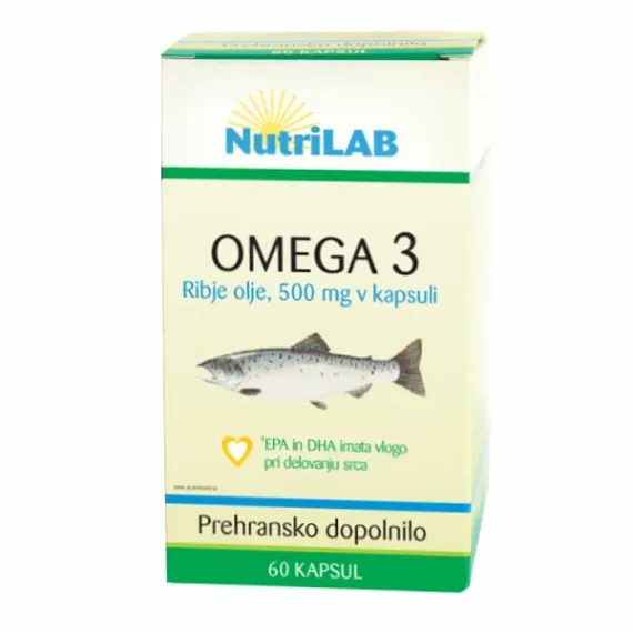 Nutrilab, omega 3 kapsule 500mg, 60 kapsul