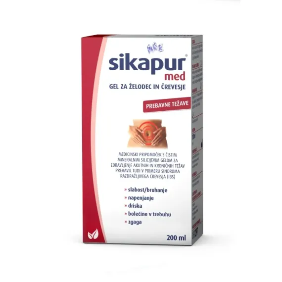 Sikapur, med gel za želodec in črevesje plastenka, 200 ml