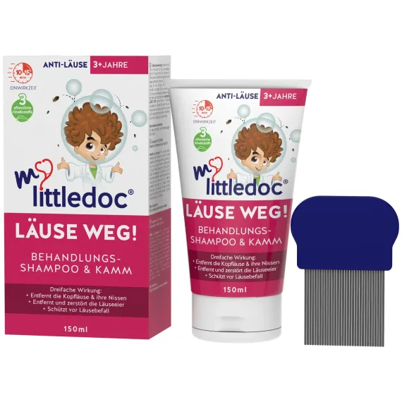 Mylittledoc šampon + glavnik za odstranjevanje uši, 150 ml