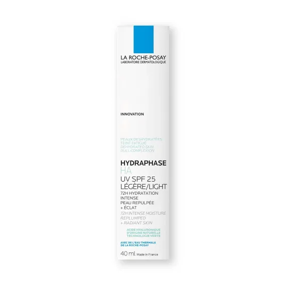 La Roche-Posay, Hydraphase HA UV Light 72-urna vlažilna nega za polnost in sijaj kože ZF25, 40 ml