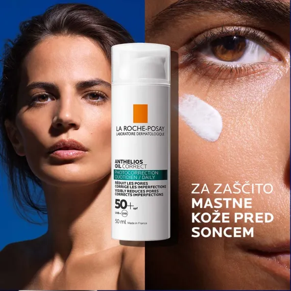 La Roche-Posay, Anthelios oil correct, gel krema za obraz SPF50+, 50 ml