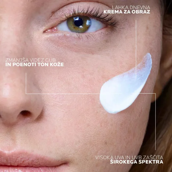 La Roche-Posay, Anthelios Age-Correct krema za zaščito pred soncem proti staranju kože na obrazu SPF50, 50 ml