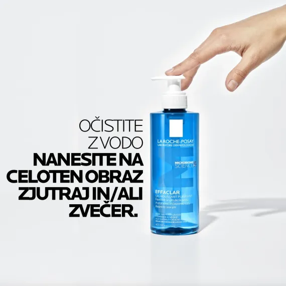 La Roche-Posay, Effaclar peneči gel za čiščenje mastne občutljive kože, refill, 400 ml