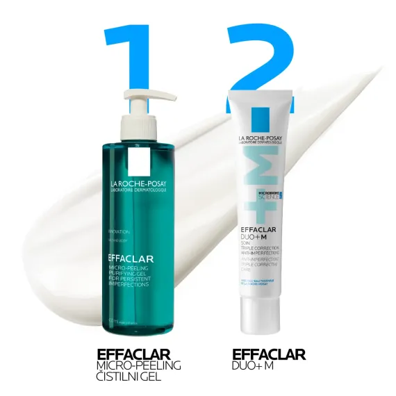 La Roche-Posay, Effaclar Micro-peeling gel za čiščenje mastne in občutljive kože, 400 ml