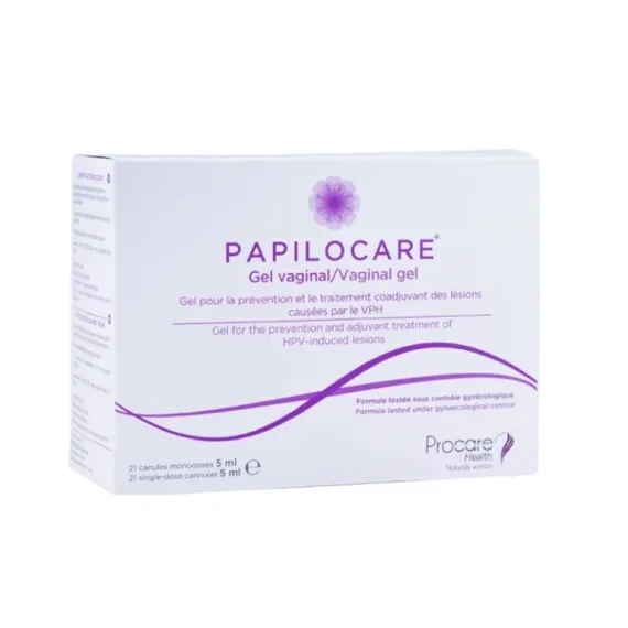 Papilocare, vaginalni gel enoodmerna kanila 5ml, 21 enoodmerih kanil