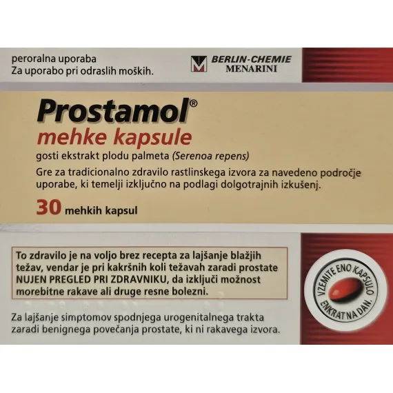 Prostamol mehke kapsule, 30 kapsul
