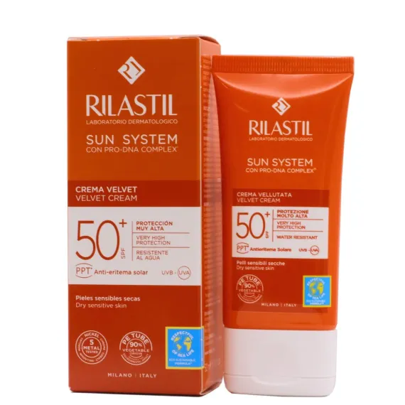 Rilastil, sun system ppt velvet krema za zaščito pred soncem ZF50+, 50ml