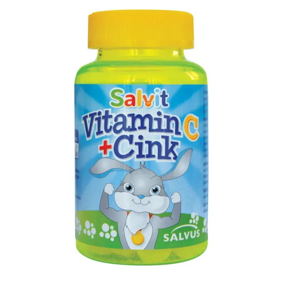 Salvit, vitamin C + cink žele bonboni, 60 bonbonov