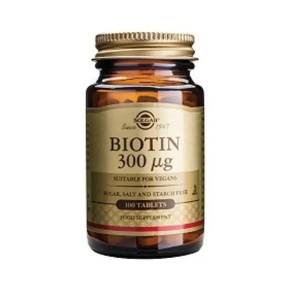 Solgar, Biotin 300 mcg tablete, 100 tablet