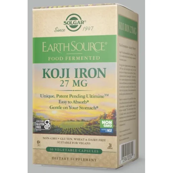 Solgar, koji iron 27 mg kapsule, 30 kapsul