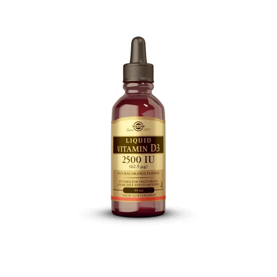 Solgar, Liquid vitamin D3 2.500 i.E. tekočina, 59 ml