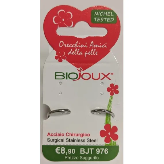 Biojoux, uhani obroček gladek sklenjen, BJT976