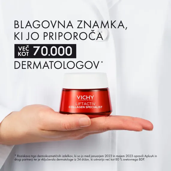 Vichy, Liftactiv Collagen Specialist dnevna nega proti gubam, za obnavljanje ravni kolagena v koži, 50 ml