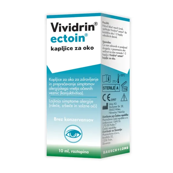 Vividrin ectoin, kapljice za oko, 10 ml