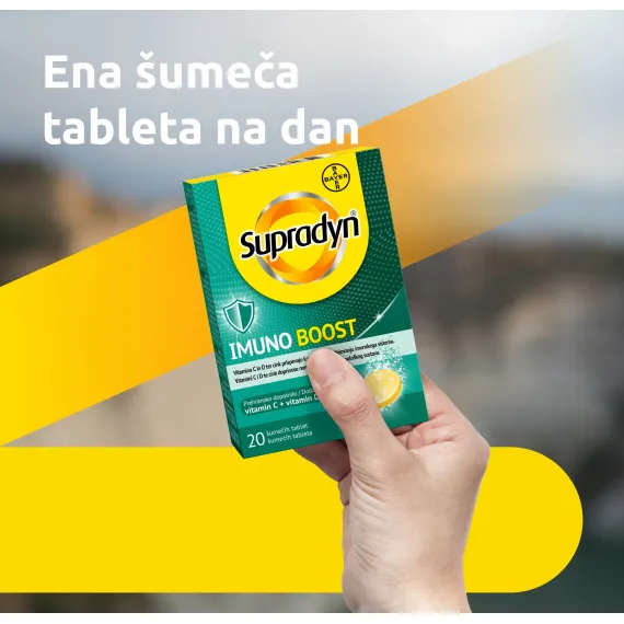 Supradyn, Imuno Boost vitamin C + vitamin D + cink šumeče tablete, 20 šumečih tablet
