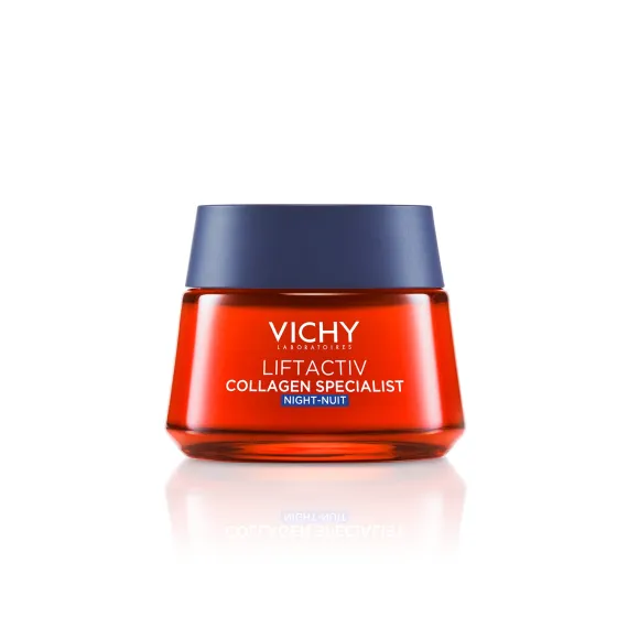 Vichy, Liftactiv Collagen Specialist nočna nega za obraz proti gubam, 50 ml