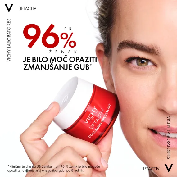 Vichy, Liftactiv Collagen Specialist dnevna nega proti gubam, za obnavljanje ravni kolagena v koži, 50 ml