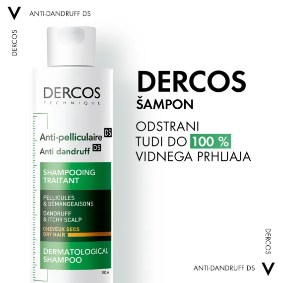 Vichy, Dercos AD šampon proti prhljaju za normalne in mastne lase, 390 ml