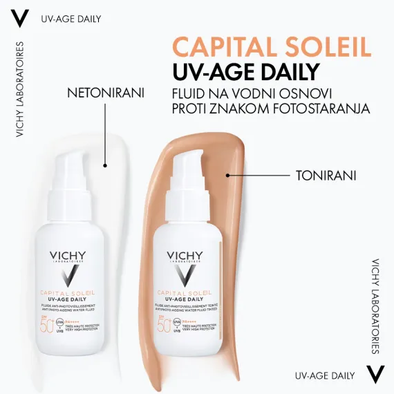 Vichy, Capital Soleil UV-Age dnevni fluid proti prvim znakom fotostaranja ZF50+, 40 ml