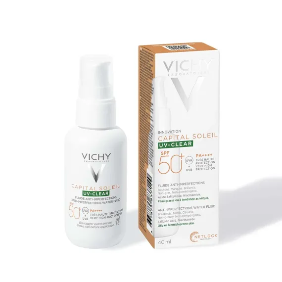 Vichy, Capital Soleil UV-Clear fluid proti nepravilnostim ZF50+, 40 ml