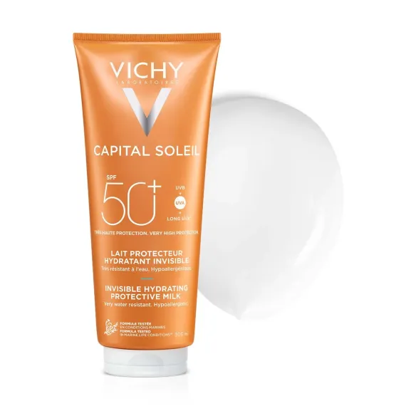 Vichy, Capital Soleil, vlažilno mleko za zaščito pred soncem ZF50+, družinski paket, 300 ml