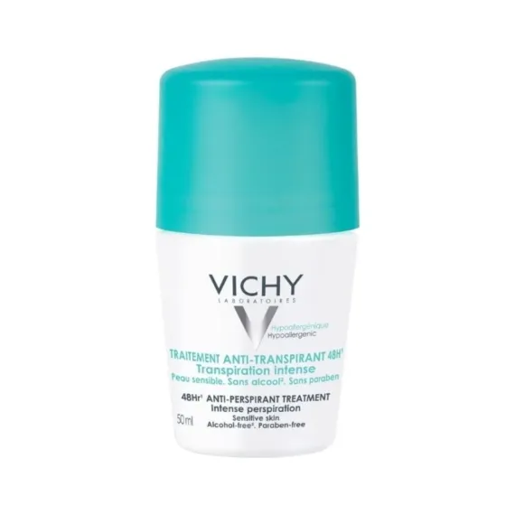 Vichy, Deodorant Roll-On 48h za uravnavanje potenja, zeleni, 50 ml