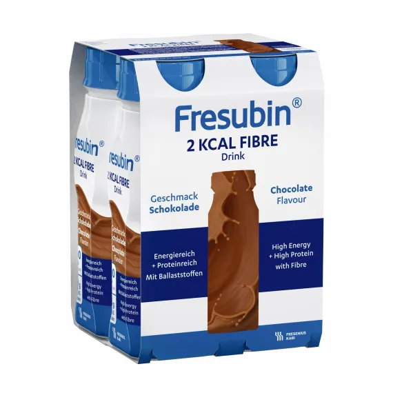 Fresubin 2 kcal Fibre drink, okus čokolada, 200 ml, 4 plastenke