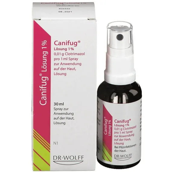 Canifug 10 mg/ml dermalno pršilo, raztopina, 30 ml