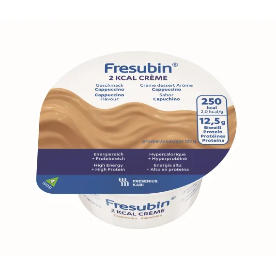 Fresubin 2 kcal creme, okus kapučino, 125 g, 4 lončki