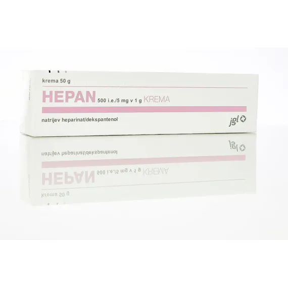 Hepan 500 i.e./5 mg v 1g krema, 50 g