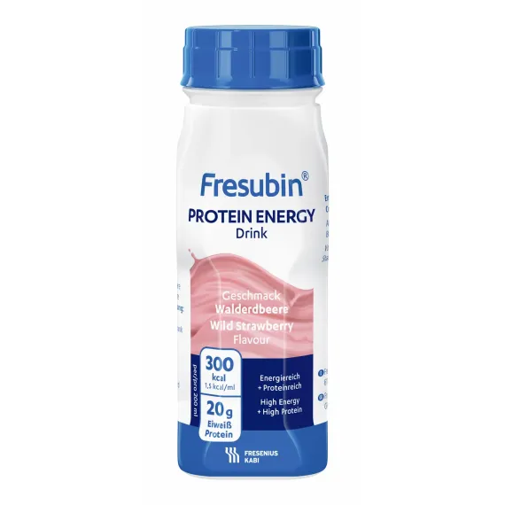 Fresubin Protein Energy Drink, okus gozdna jagoda, 200 ml, 4 plastenke