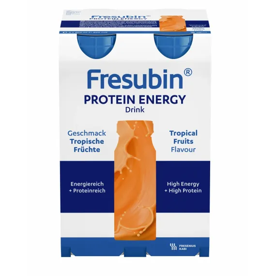 Fresubin Protein Energy Drink, okus tropski sadeži, 200 ml, 4 plastenke