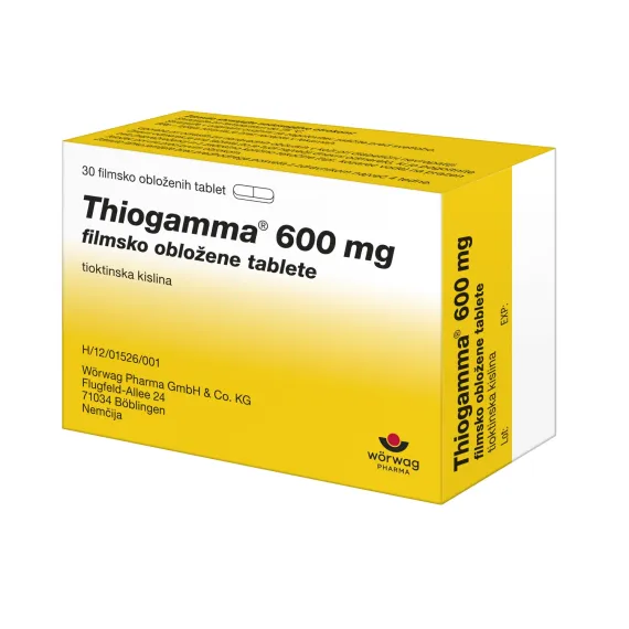 Thiogamma 600 mg filmsko obložene tablete, 30 tablet
