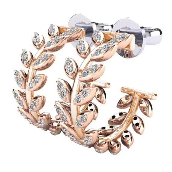 Biojoux, uhani lorin vrt zlat, BJT237