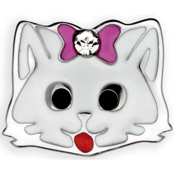 Biojoux, uhani kids Swarovski muca bela, BJT729