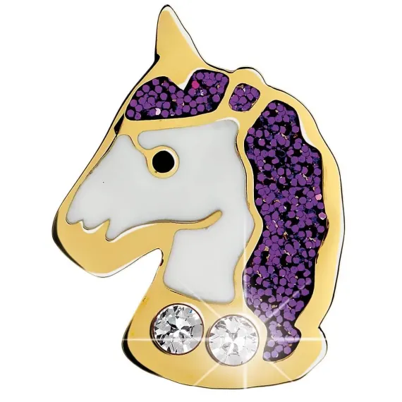 Biojoux, uhani kids Swarovski samorog vijola, BJT702