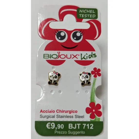 Biojoux, uhani kinds panda baby zlat, BJT712