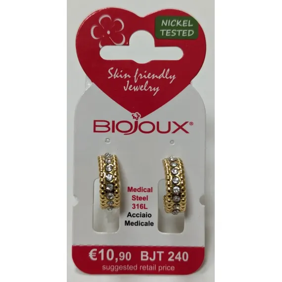 Biojoux, uhani eleganca zlat, BJT240