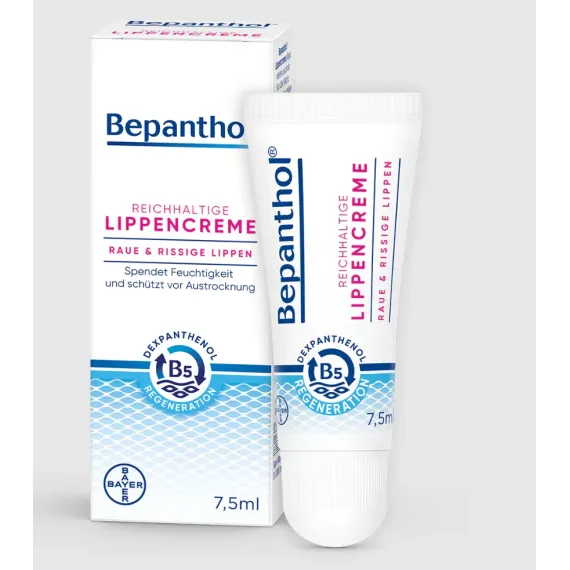 Bepanthol, obnovitvena krema za ustnice, 7,5 ml