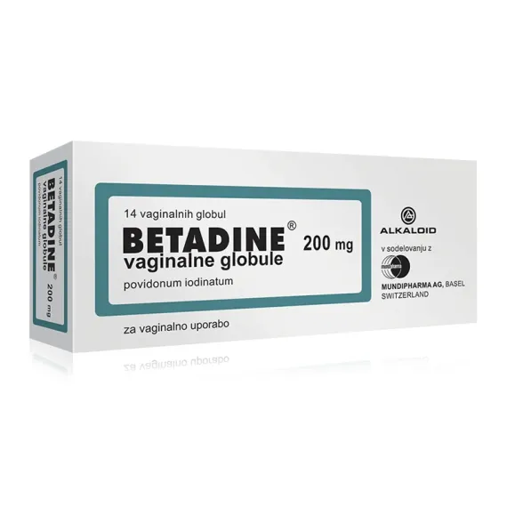 Betadine 200mg vaginalne globule, 14 globul