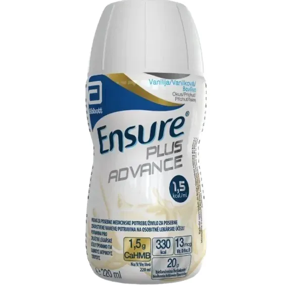 Ensure Plus Advance, okus vanilija, 220 ml, 4 plastenke