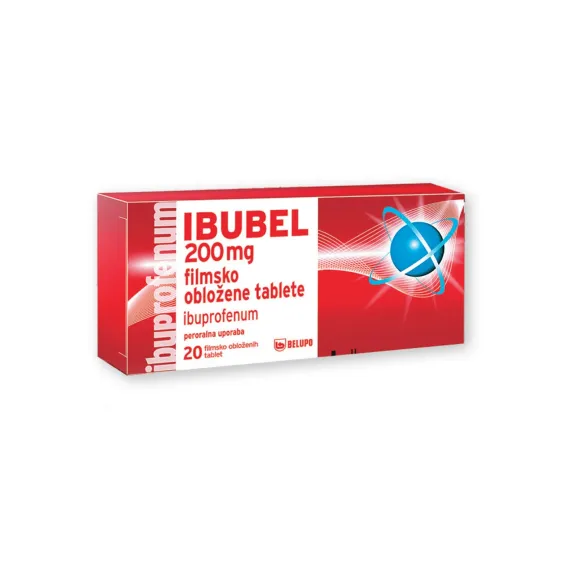 Ibubel 200 mg filmsko obložene tablete, 20 tablet