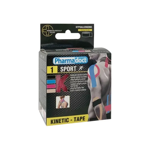 Pharmadoct, Sport kineziološki roza trak 5 cm x 5 m, 1 trak