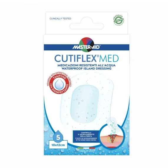 Masteraid, Cutiflex Med vodoodporen obliž 10x12cm, 5 obližev