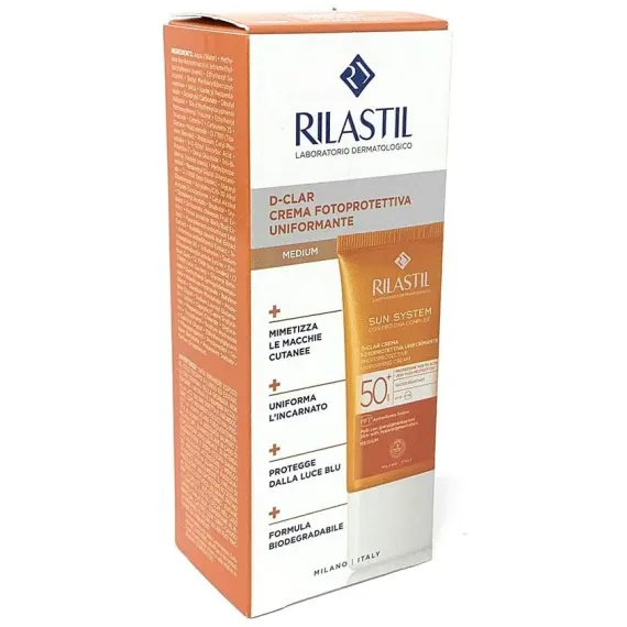 Rilastil, Sun System, D-Clar medium photoprotective krema za poenotenje tena ZF50+, 40 ml