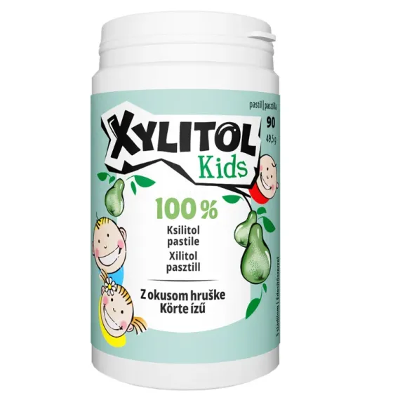 Xylitol, Kids pastile s ksilitolom z okusom hruške, 90 pastil