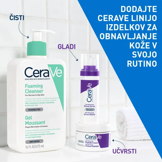CeraVe, obnovitvena krema s peptidnim kompleksom, lonček, 48 ml
