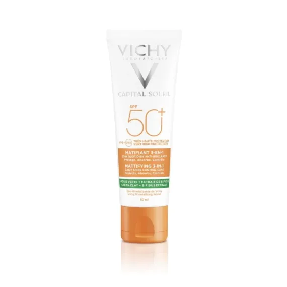 Vichy, Capital Soleil matirajoča krema 3 v 1 ZF50+, 50 ml