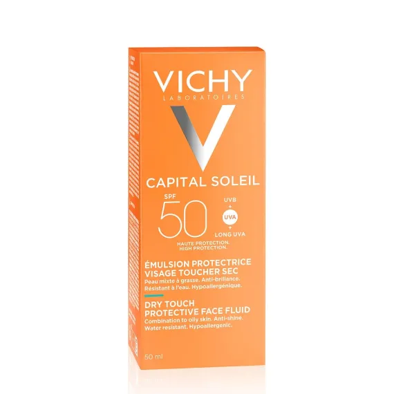 Vichy, Capital Soleil Dry Touch zaščitni fluid za obraz ZF50+, 50 ml